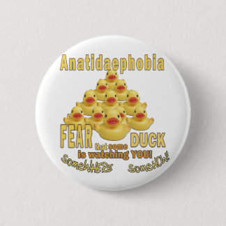 Badge Rond 5 Cm ANATIDAEPHOBIA - CRAINTE DES CANARDS !  Canard en