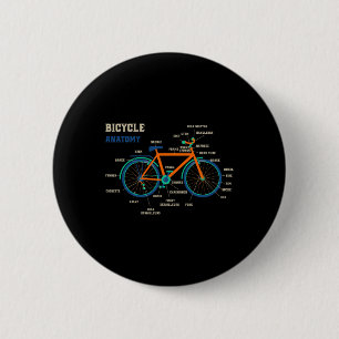 Badge Rond 5 Cm Anatomie de vélo vintage Vélo tout terrain Cyclism