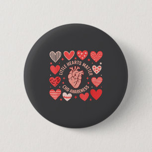 Badge Rond 5 Cm Anatomie du cœur Saint-Valentin Petits cœurs Sensi