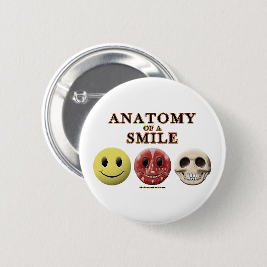 Badge Rond 5 Cm Anatomie d'un sourire (Devant & derrière)