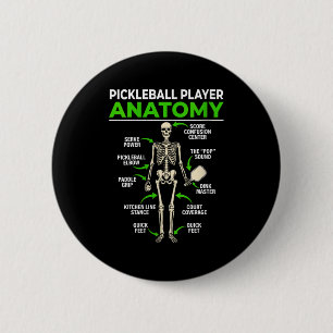 Badge Rond 5 Cm Anatomie féminine de joueuse de pickleball drôle d