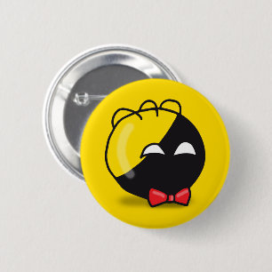 Badge Rond 5 Cm Ancap ball Polandball mème mignon arc rouge