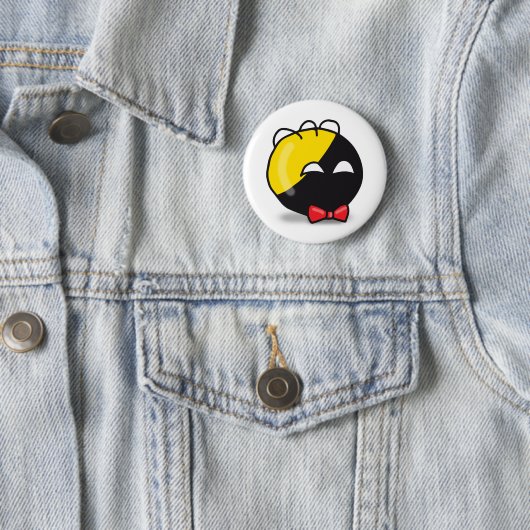 Badge Rond 5 Cm Ancap ball Polandball mème mignon arc rouge (En situation)
