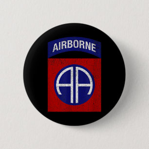 Badge Rond 5 Cm Ancien combattant patriotique en détresse 82e
