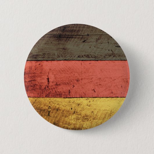 Badge Rond 5 Cm Ancien drapeau de l'Allemagne en bois (Devant)