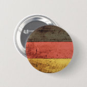 Badge Rond 5 Cm Ancien drapeau de l'Allemagne en bois (Devant & derrière)