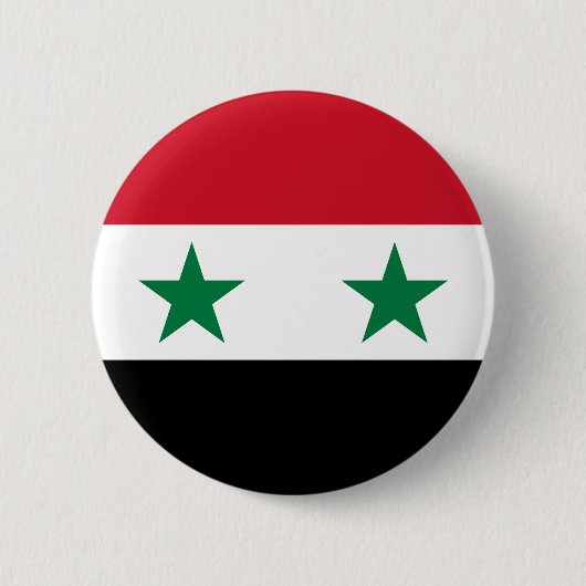 Badge Rond 5 Cm Ancien drapeau de Syrie (Devant)