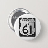 Badge Rond 5 Cm Ancien panneau de l'autoroute 61 (Devant & derrière)