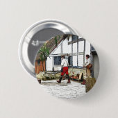 BADGE ROND 5 CM ANCIENNE ANGLETERRE (Devant & derrière)