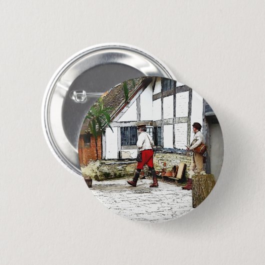 BADGE ROND 5 CM ANCIENNE ANGLETERRE (Devant & derrière)