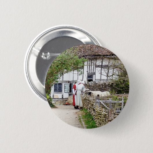 BADGE ROND 5 CM ANCIENNE ANGLETERRE (Devant & derrière)