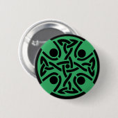 Badge Rond 5 Cm Ancienne Croix Celtique à Entrelacs d'Art Fin (Devant & derrière)