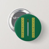 Badge Rond 5 Cm Ancienne épée celtique et réseau (Devant & derrière)