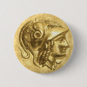 Badge Rond 5 Cm Ancienne pièce d'Athéna (Devant)