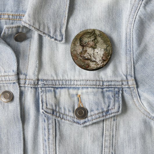 Badge Rond 5 Cm Ancienne pièce romaine (En situation)