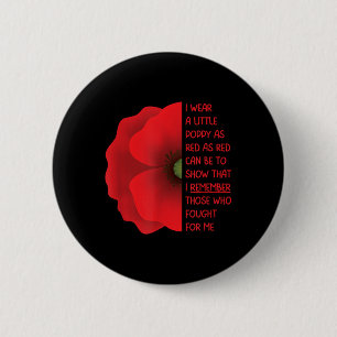 Badge Rond 5 Cm Anciens Combattants Day Usa Memorial de peur que n