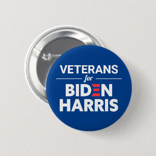 Badge Rond 5 Cm Anciens combattants de Biden Harris Texte personna