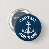 Badge Rond 5 Cm Ancrage de nom de capitaine personnalisé (Devant & derrière)