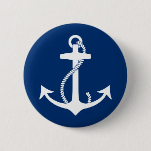 Badge Rond 5 Cm Ancre