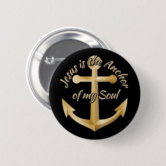 Badge Rond 5 Cm Ancre (Devant & derrière)