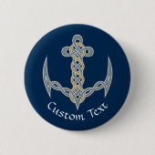 Badge Rond 5 Cm Ancre celtique 1 (Devant)