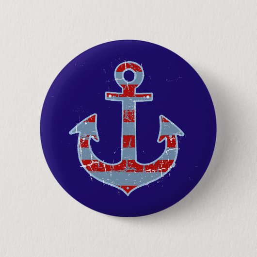 Badge Rond 5 Cm ancre marine (Devant)