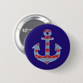 Badge Rond 5 Cm ancre marine (Devant & derrière)