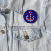 Badge Rond 5 Cm ancre marine (En situation)