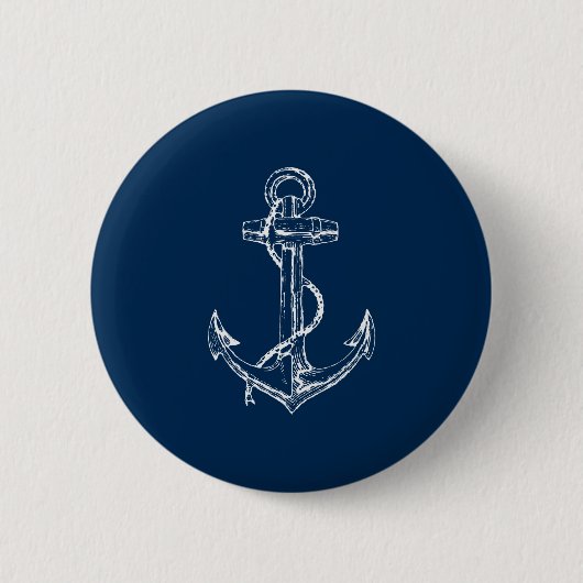 Badge Rond 5 Cm Ancre marine vintage (Devant)