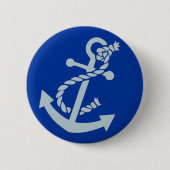 Badge Rond 5 Cm Ancre nautique (Devant)
