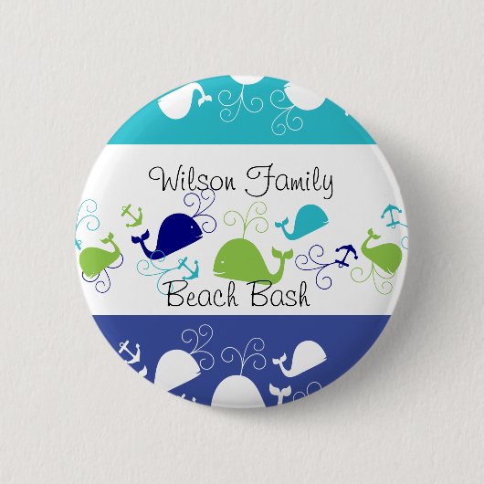 Badge Rond 5 Cm Ancres-à-la-baleine (Devant)