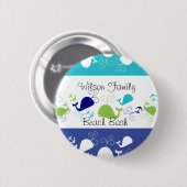 Badge Rond 5 Cm Ancres-à-la-baleine (Devant & derrière)