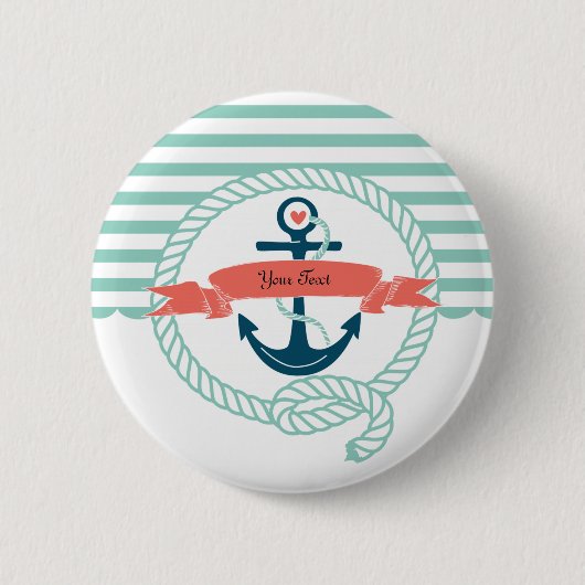 Badge Rond 5 Cm Ancres nautiques (Devant)
