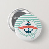 Badge Rond 5 Cm Ancres nautiques (Devant & derrière)