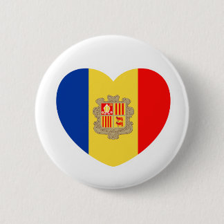 Badge Rond 5 Cm Andorran heart - For real Andorrans!