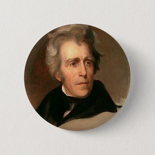 Badge Rond 5 Cm Andrew Jackson (Devant)