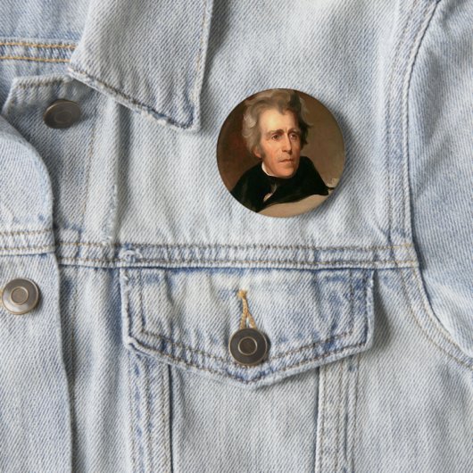 Badge Rond 5 Cm Andrew Jackson (En situation)