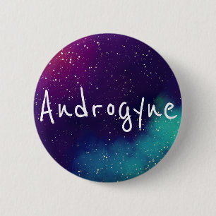 Badge Rond 5 Cm Androgyne personnalisable identité de galaxie