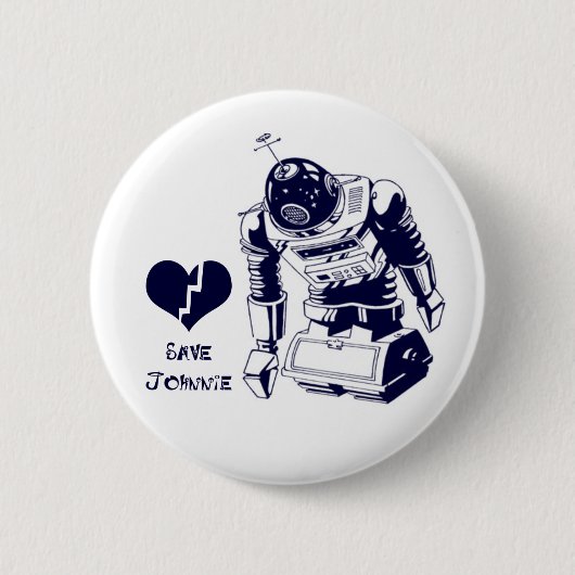 Badge Rond 5 Cm Androïde de Heartbroke (Devant)