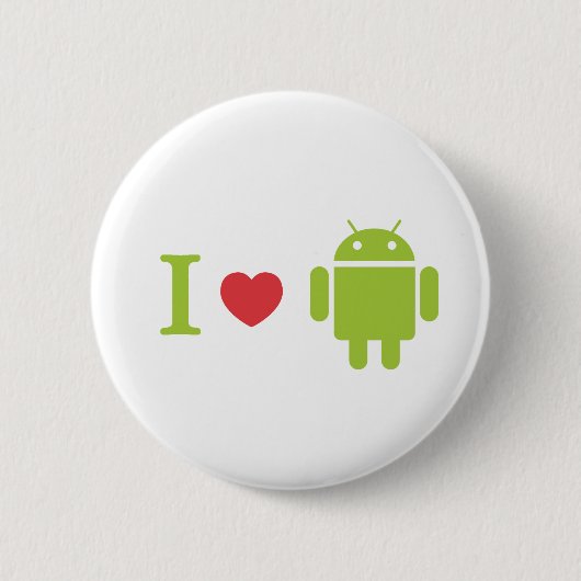 Badge Rond 5 Cm Androïde du coeur I (Devant)