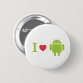 Badge Rond 5 Cm Androïde du coeur I (Devant & derrière)