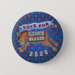 Badge Rond 5 Cm Âne 2020 de président Démocrate de terriers
