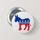 Badge Rond 5 Cm Âne de Démocrate (Devant & derrière)