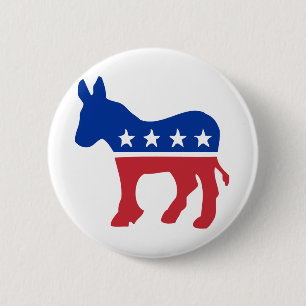 Badge Rond 5 Cm Âne de Démocrate