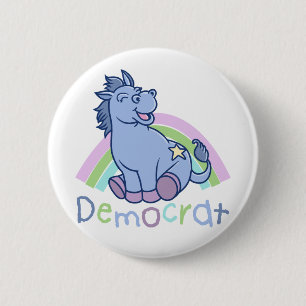 Badge Rond 5 Cm Âne de Démocrate de bébé