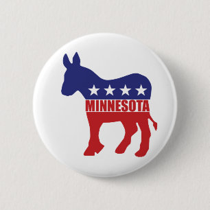 Badge Rond 5 Cm Âne du Minnesota Démocrate