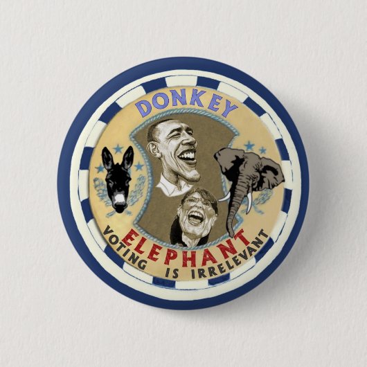 Badge Rond 5 Cm Âne ou éléphant (Devant)