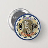 Badge Rond 5 Cm Âne ou éléphant (Devant & derrière)