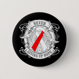 Badge Rond 5 Cm Anémie aplastique n'abandonnant jamais l'espoir