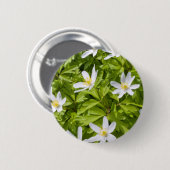 Badge Rond 5 Cm Anémone des bois (Devant & derrière)